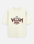 Front Entering Villain Arc anime streetwear graphic T-shirt by SWARNAMANTRA featuring aesthetic oversized urban fashion design for men and women.